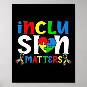 Inklusionsproblem Stöd för Autist Autist Autist Au Poster