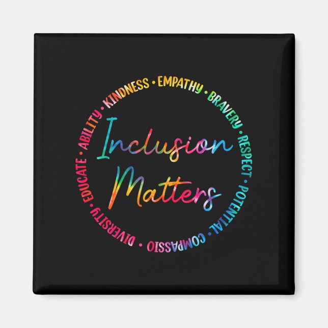 Inklusionsproblem Tie Dye Autism Awareness Sped T Magnet (Framsidan)