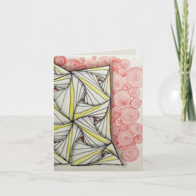 Inklusive standarda kuvert för original- konstkort tack kort (Framsida)