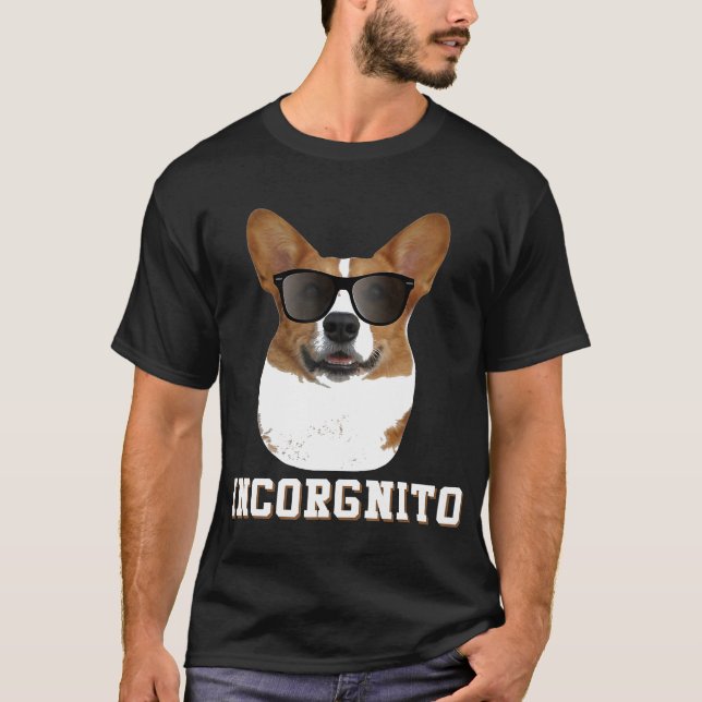 Inkognito Corgi Corgi T Shirt (Framsida)