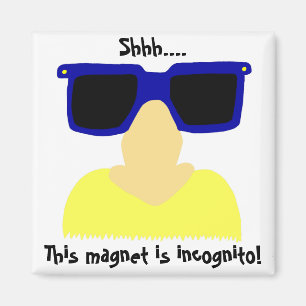 Inkognito mustasch- & exponeringsglasmagnet magnet
