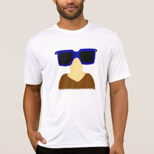 Inkognito mustasch- & exponeringsglasskjortor t shirt