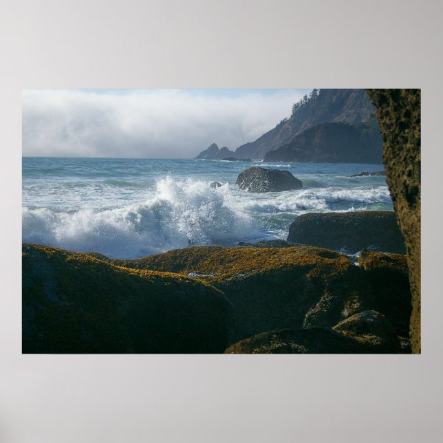Inkommande tidvatten i Oregon kusten Poster (Framsidan)
