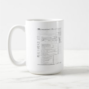 Inkomstskatten 1040 bildar kaffemugg