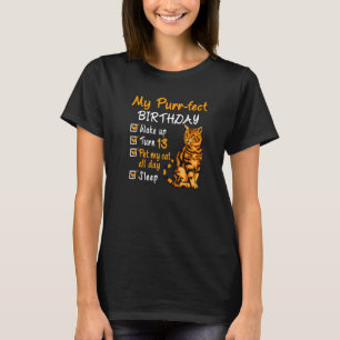 Inköp Fect Birthday Pet My Cat hela dagen 13 år ga T Shirt