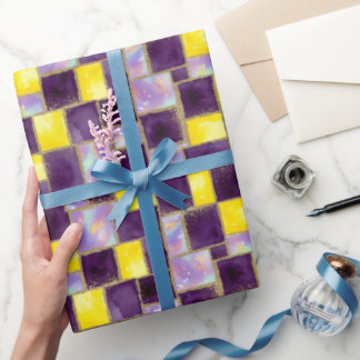 Inköp och Gult | Modern faux glitter & Opal Presentpapper