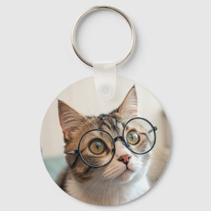 Inköpare: Scholarly Cat in Glass Nyckelring