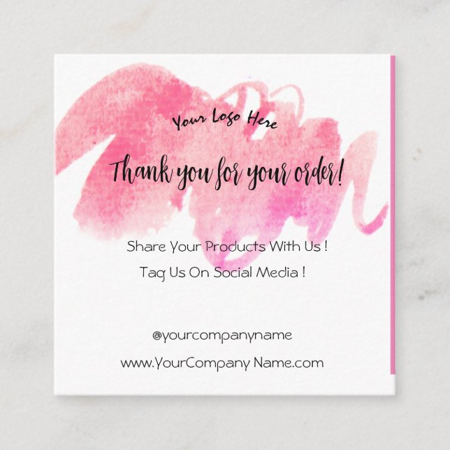 Inköpskort för tack tilläggskort (Framsida)