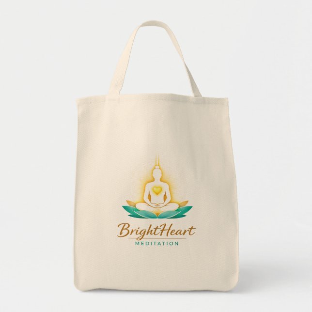 Inköpsväska med Brightheart Meditation-logotyp Tygkasse (Framsidan)