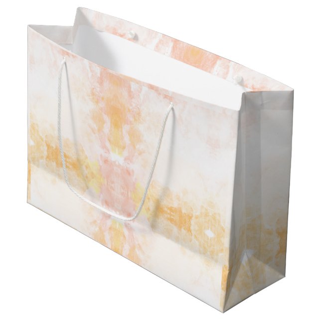 Inköpsväska med pastell vattenfärgsdesign (Framsidan Vinklad)