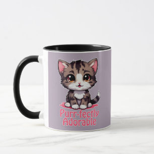 Inköpt-fullkomligt välkommen Chibi Kawaii Kitten p Mugg