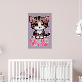 Inköpt-fullkomligt välkommen Chibi Kawaii Kitten p Poster