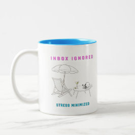 Inkorgen ignorerad, Stressa minimerad Två-Tonad Mugg