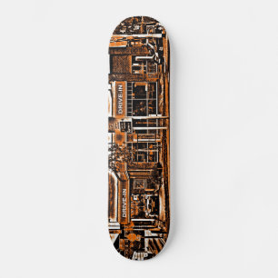 Inkörningskycklingar i Orange Mini Skateboard Bräda 18,7 Cm