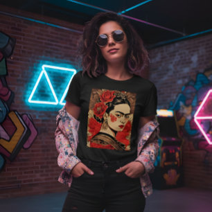 InkPunk Frida Kahlo T-Shirt - fet och konisk