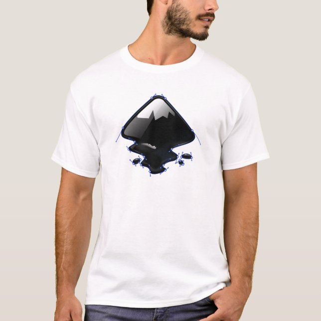 Inkscape väg tee shirt (Framsida)