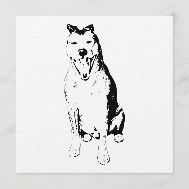 Inkstroke Lively Form Inbjudningar (Framsida)