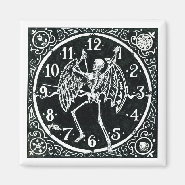 Inktober 2018 Day 14 - ortal klocka Magnet (Framsidan)