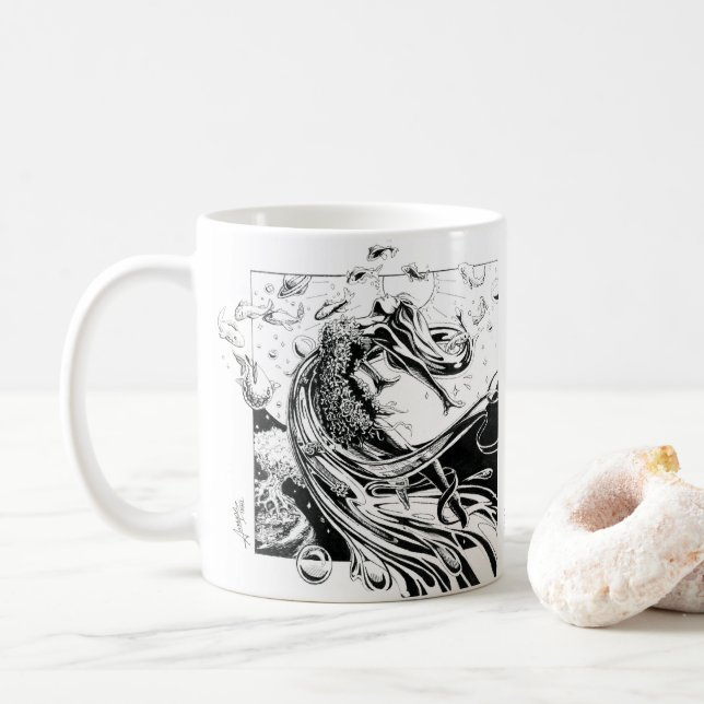 Inktober 2018 Day 26 - Imagineringens början Kaffemugg (Med munk)