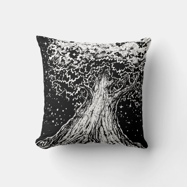 Inktober 2018 Day 8 - Starry Träd Kudde (Framsida)