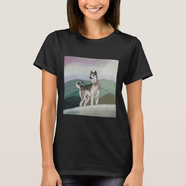 Inktober 2019 Day 06 Husky T Shirt (Framsida)