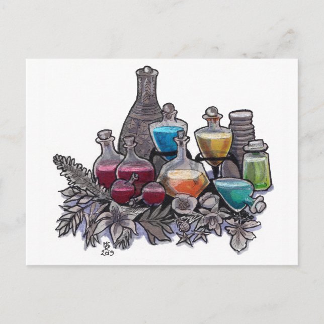 Inktober 2019 Day 25 Vykort (Framsida)