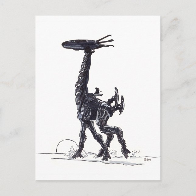 Inktober 2019 Day 28 Vykort (Framsida)