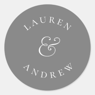 Inkuvertförseglingar med minsta silver-Grått-fästm Runt Klistermärke