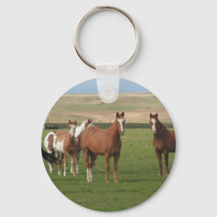 Inkvartera hästflocken Keychain Nyckelring