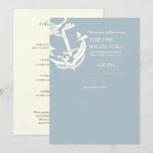 Inkvarteren Guld Anchor Nautical Bröllop