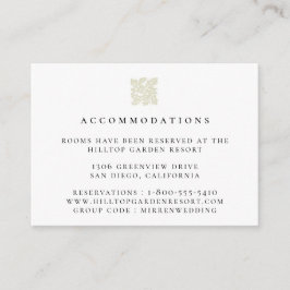 Inkvarteren i vintage Logotyp Bröllop vid Löv Tilläggskort