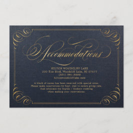 Inkvartering av kalligrafi för marin elegant i gul tilläggskort