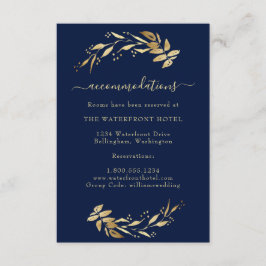 Inkvartering i elegant Blåhavsviken Guld Bröllop Tilläggskort