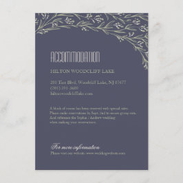Inkvartering i elegant blommigt Rustic bröllop Tilläggskort