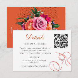 Inkvartering i orange och Rosa ros OSA Kort