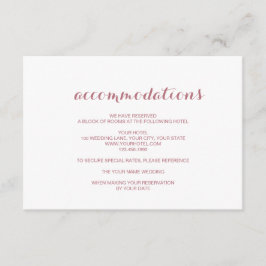 Inkvartering i Ro Guld enkel Elegant bröllop Tilläggskort