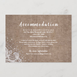 Inkvartering i Rustic snöre och glitter Tilläggskort
