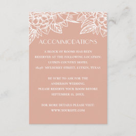 Inkvarteringar i rosa bröllop. Information om QR f Tilläggskort