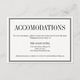 Inkvarteringskort för enkla bostäder och Elegant b Tilläggskort