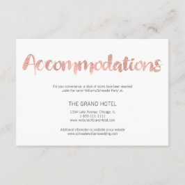 Inkvarteringskort för Ro i Bröllop vid Guld Tilläggskort