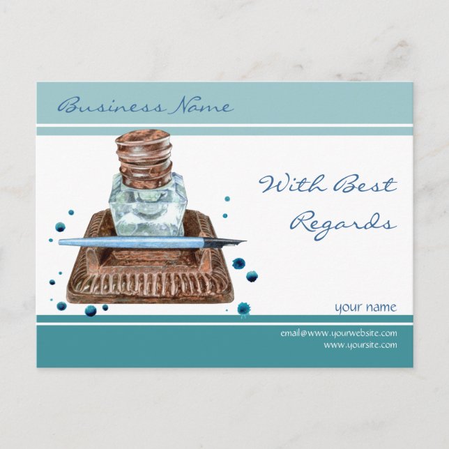 Inkwell Best Regnings-vykort Vykort (Framsida)