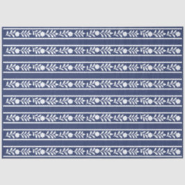 Inky Blue 1 Bone Inlay Floral Border Decoupage 