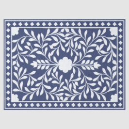 Inky Blue 1 Traditional Blue Bone Inlay Decoupage 