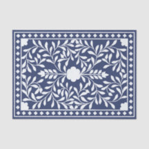 Inky Blue 1 Traditionell beninläggning decoupagepa