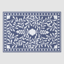 Inky Blue 1 Traditionell beninläggning decoupagepa