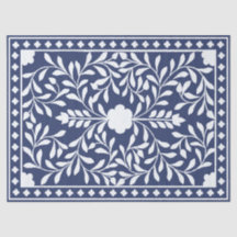 Inky Blue 1 Traditionell blå beninläggning decoupa