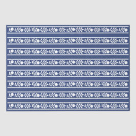 Inky Blue 2 Bone Inlay Floral Decoupage 