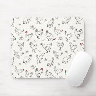 Inky Hand-dragen Chickens Musmatta