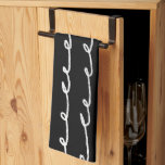 Inky Loops Chic Hand plockade Linjer Black & White Kökshandduk<br><div class="desc">Torka av köket med den här coolan handduken med en handgjord mönster. Gör en underbar uppvärmning, födelsedag, mors dag eller bröllop! Du kan anpassa den, ändra färg för bakgrund och lägga till text också. Kolla min butik efter mycket mer färg och mönster eller säg till mig om du vill ha...</div>