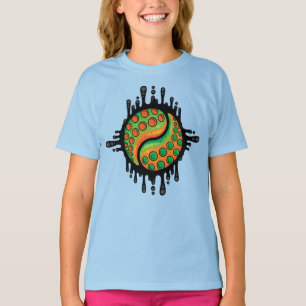 Inky Octopus Tentacle Yin Yang Symbol T Shirt